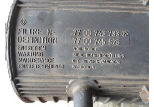 корпус повітряного фільтра Рено 25 , 7700743733 , 7700745825